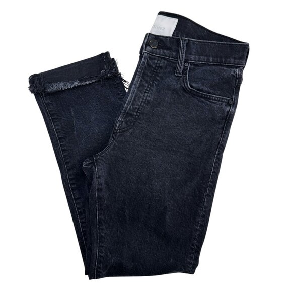 MOTHER Superior The Scrapper Ankle Fray faded black wash 26 - Picture 4 of 13